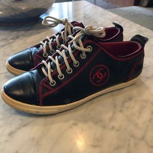 Authentic Chanel leather sneaker